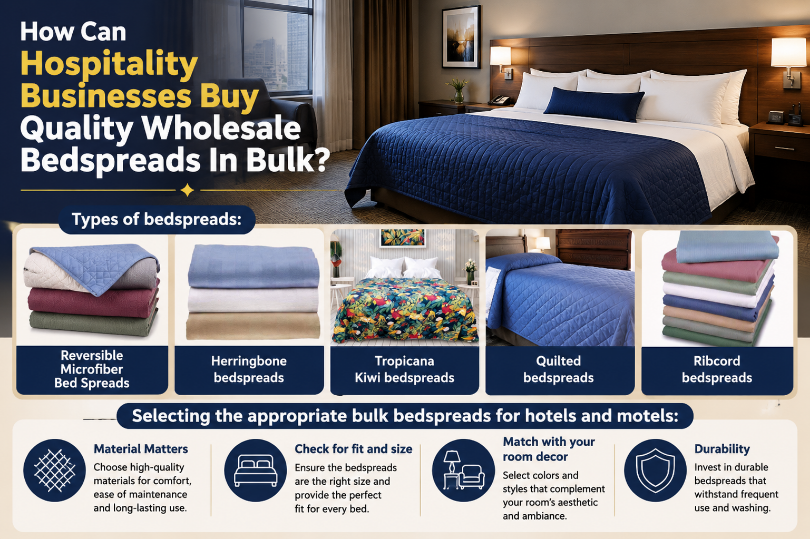 How Can Hospitality Businesses Buy Quality Wholesale Bedspreads In Bulk?